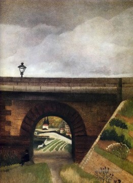  Naive Painting - sevres bridge Henri Rousseau Post Impressionism Naive Primitivism